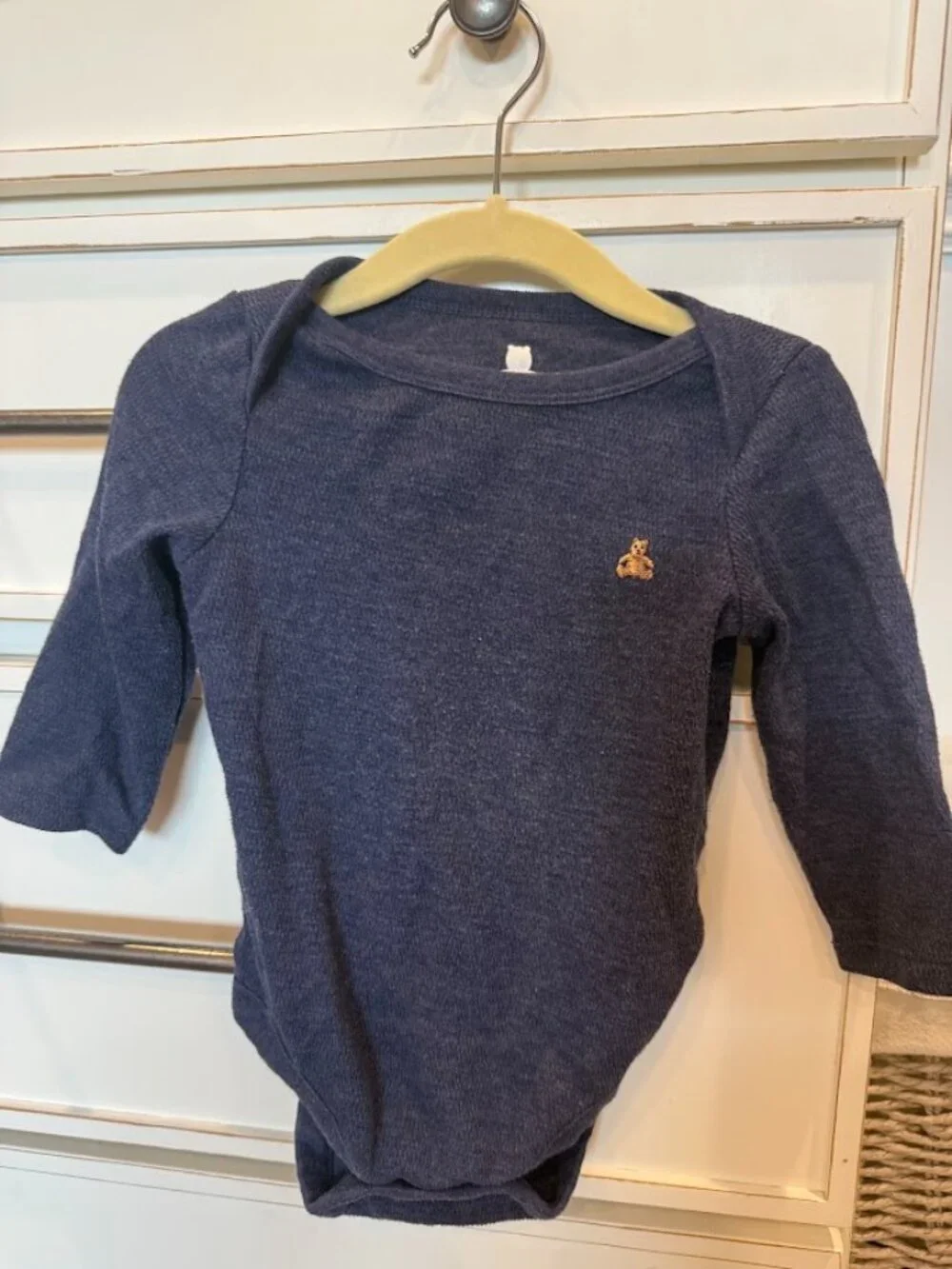 Baby GAP Baby Brannan Blue Long-Sleeve Onesie | 6-12M